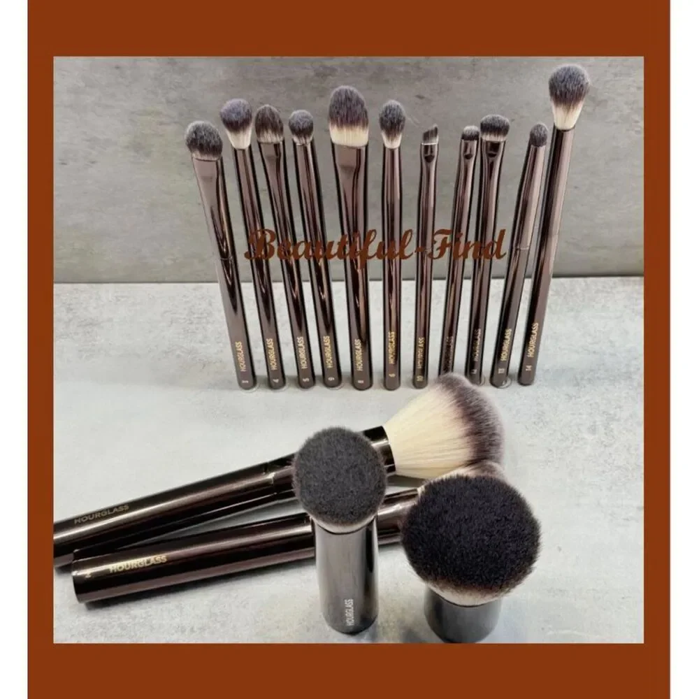 Hourglass Makeup Brush 15 Pcs Set Foundation Powder Shadow Brow NIB